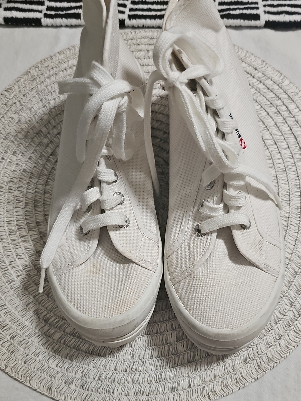 New Superga white 2341 Alpina high top sneakers
